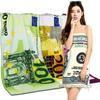 Toalla de Playa de Microfibra 70x140cm 100 500 Euro 100 Dólar EE. UU. Reino Unido Estampado de Bandera Secado Rápido Absorbente Viaje Deporte Natación Piscina Toallas de Baño