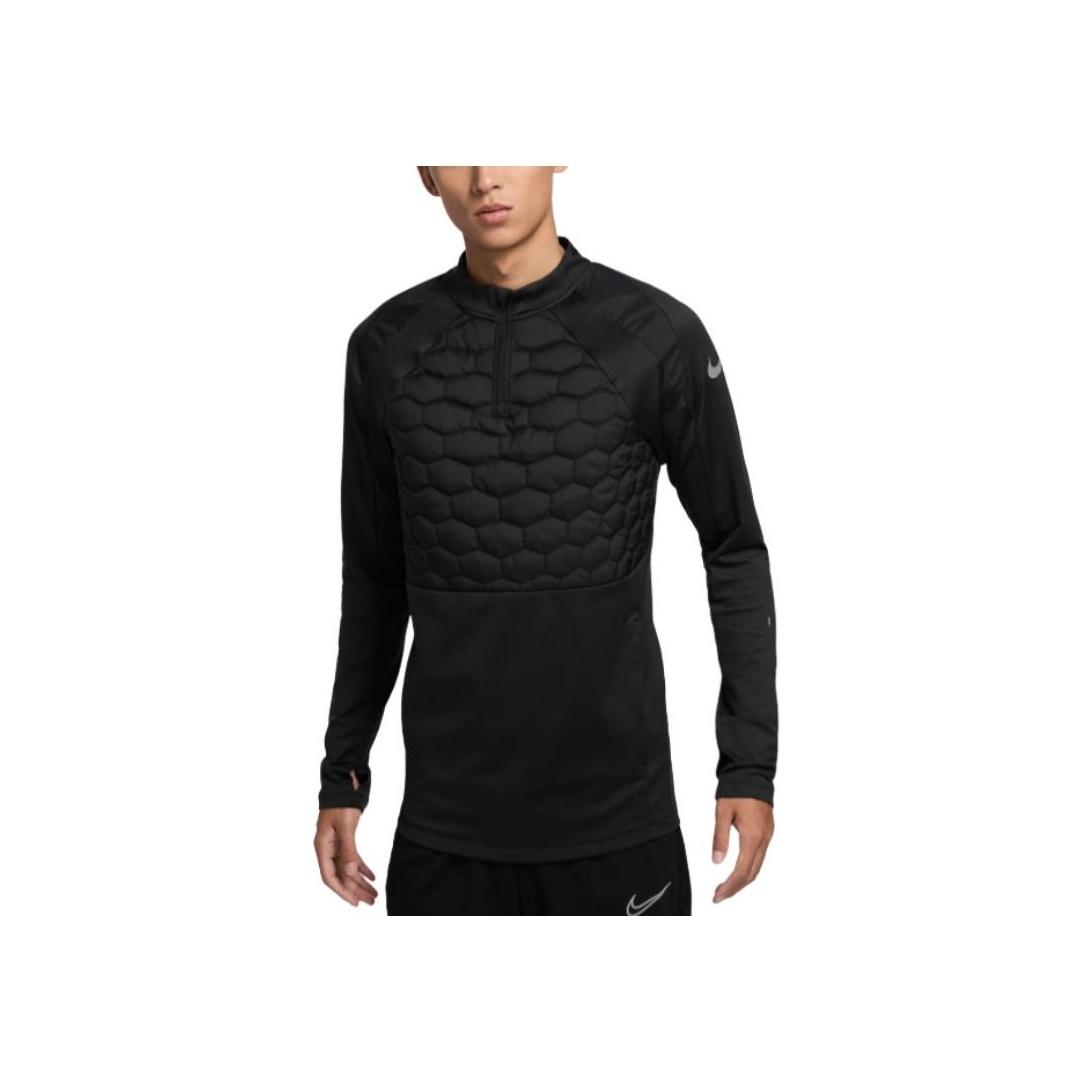 

Nike Therma-Fit Strike Mock Neck Comfortable Spliced Long Sleeve T-Shirt Men Tops Black FZ0567-010 L