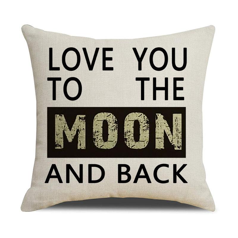 Simple Letter Series Throw Pillow Covers With Digital Printing Of Short Plush Fabric Car-Shaped Sofa Cushion Office Home Decor