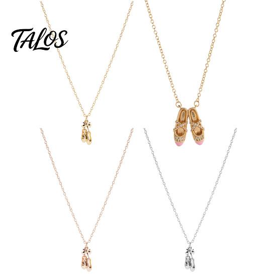 Lightweight Charm Necklace Ballet Shoes Necklace, Elegant Ballerina Pendant Dainty Comfortable Everyday Dancer Stylish Jewelry for Women Girls