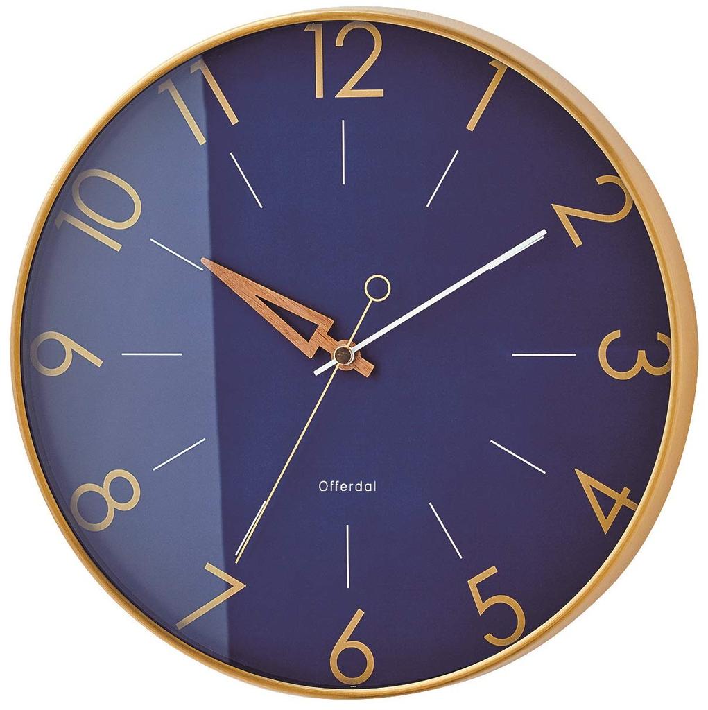 Interform Trys CL-3849NV Wall Clock, Navy Blue, 28.5cm Diameter x 4.5cm Depth