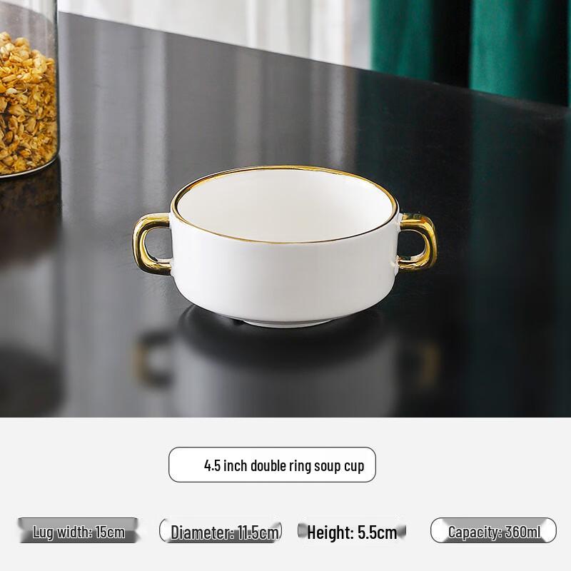 Ceramic Double-Ear Stew Pot & Dessert Bowl