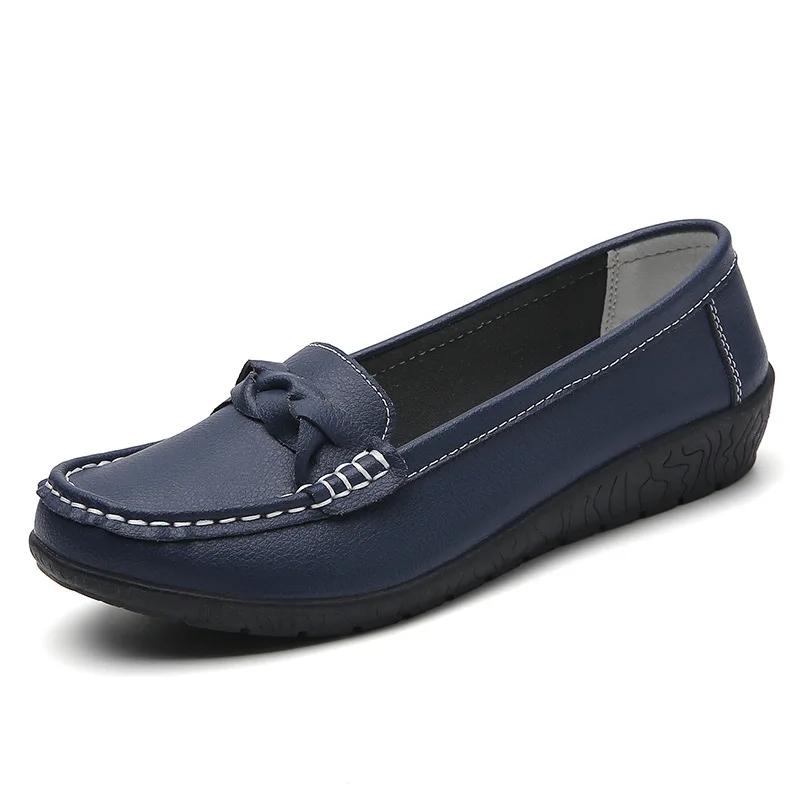 Spring Autumn Women's Shoes New Fashion Nurse Shoes Casual Flat Comfort Anti Slip Lightweight Bulltendon Bottom Flat Shoes 2025