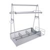 BBQ Condiment Holder Picnic Utensil Grill Caddy with Paper Towel Roll Holder for Outdoor Party
