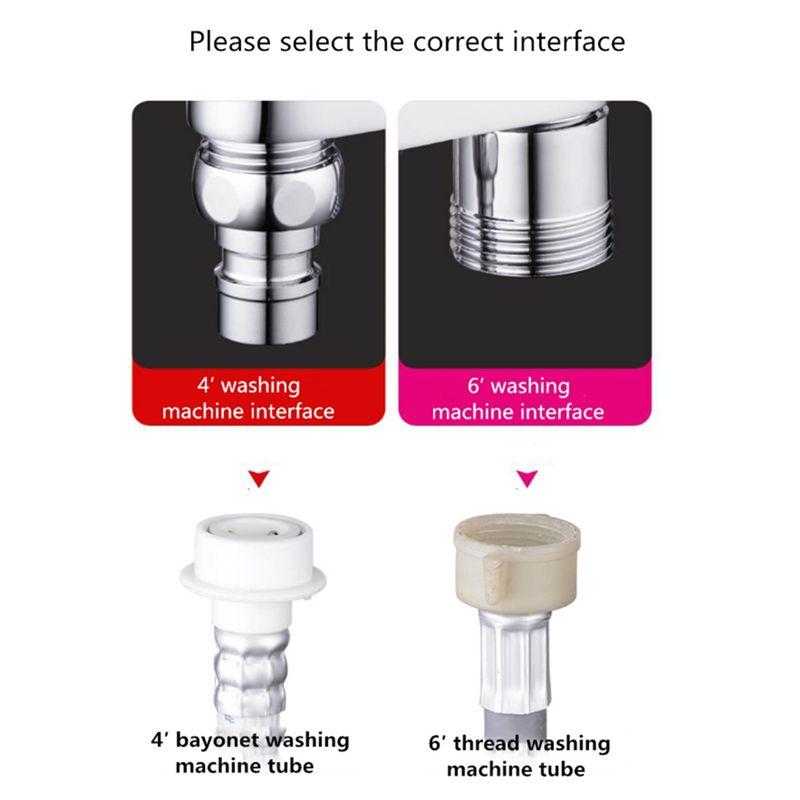 A84E-Mini Multi-Function Faucet Brass 1 Into 2 Out Dual Control Washing Machine Chrome Tap For Washing Machine And Toilet