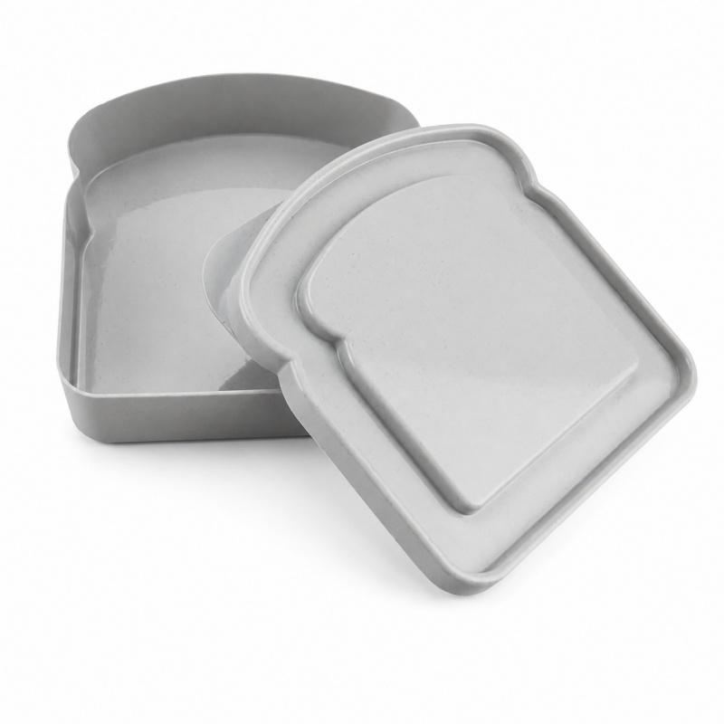 Toast Shaped Sandwich Container Reusable Wheat Straw  with Lid Portable Food Storage Box for School Office Camping Picnic