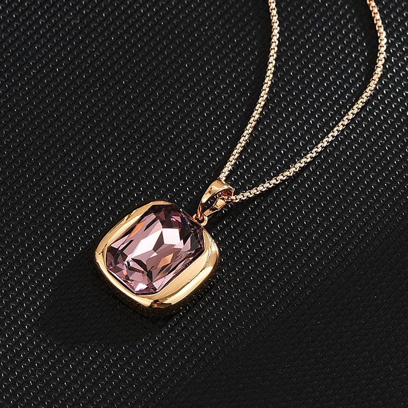 

Французский легкий роскошный высокочувственный наивный синий циркониевый ожерелье женский холодный ветер личность ретро универсальный свитер цепочка красный