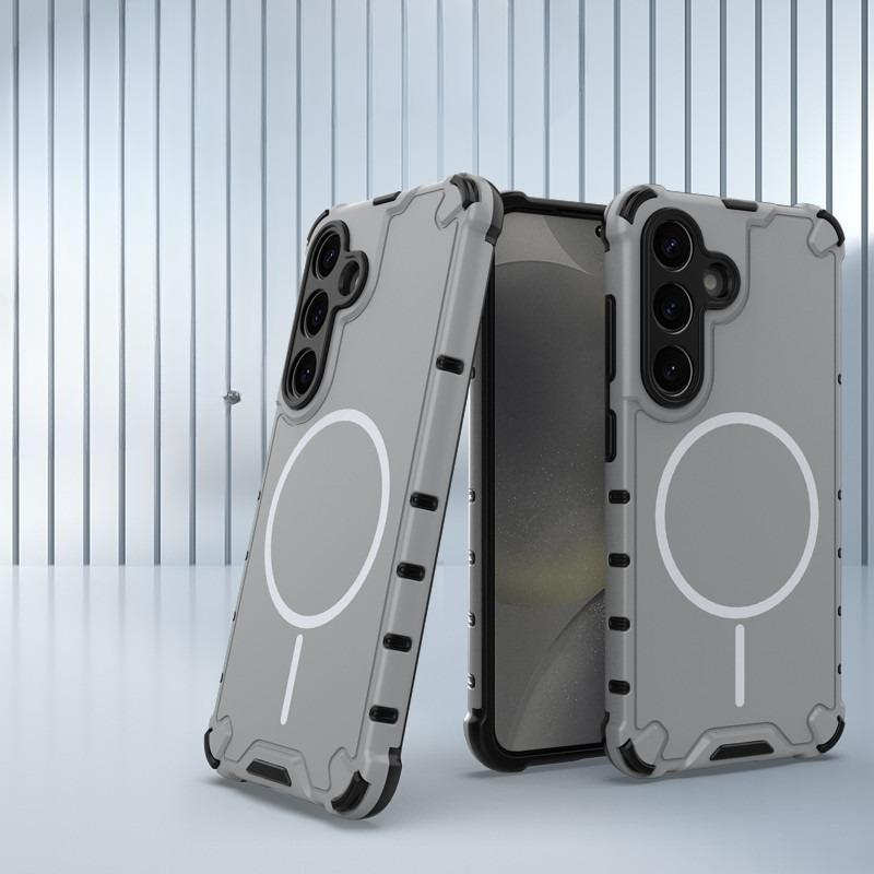Suitable for Samsung S25 Phone Case Grating Skin Sensing Magnetic Phone Case  Galaxy A55 Anti Drop Phone Case