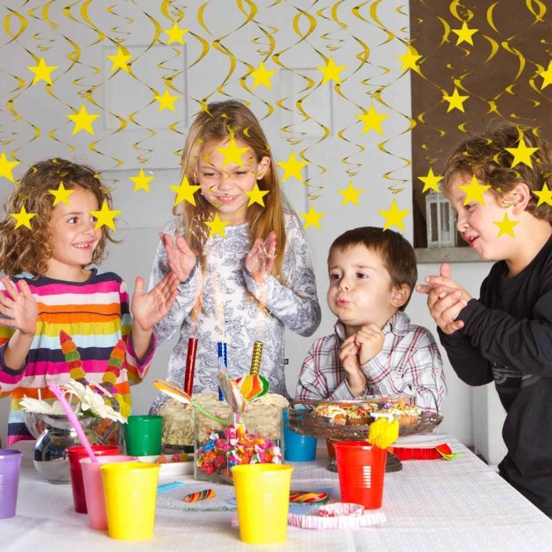 30pcs Elegant Star Hanging Swirls For Festival And Parties Decorations Designed For Easy Installation And Stable Use