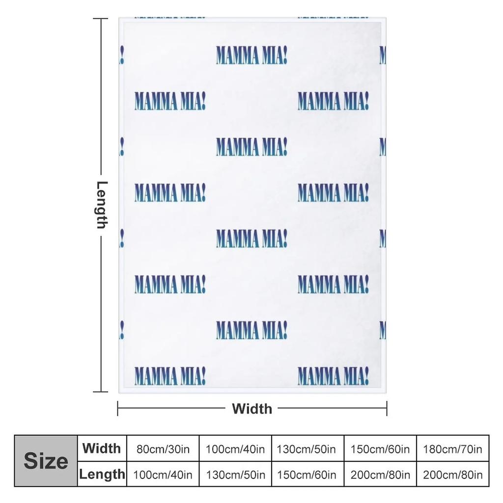 Mamma Mia Logo Throw Blanket Decorative Bed Blankets Decorative Sofa Blankets Polar Blanket Picnic Blanket
