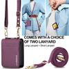 Compatible with Samsung Z Flip7/6 Leather Crossbody Strap Case, Z Flip5 Card Slot 3-Fold Cover.