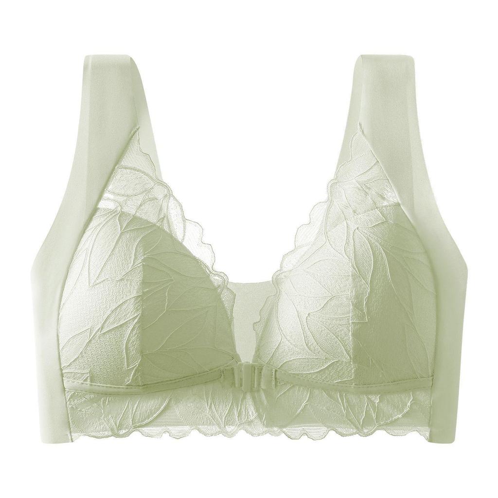 Sexy Lace Front Closure Push-up Triangle Bra