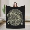 Die Xenomorph 1979 Alien Film Decken Samt Bedruckt Atmungsaktiv Warm Kuscheldecke für Sofa Außen Tagesdecke