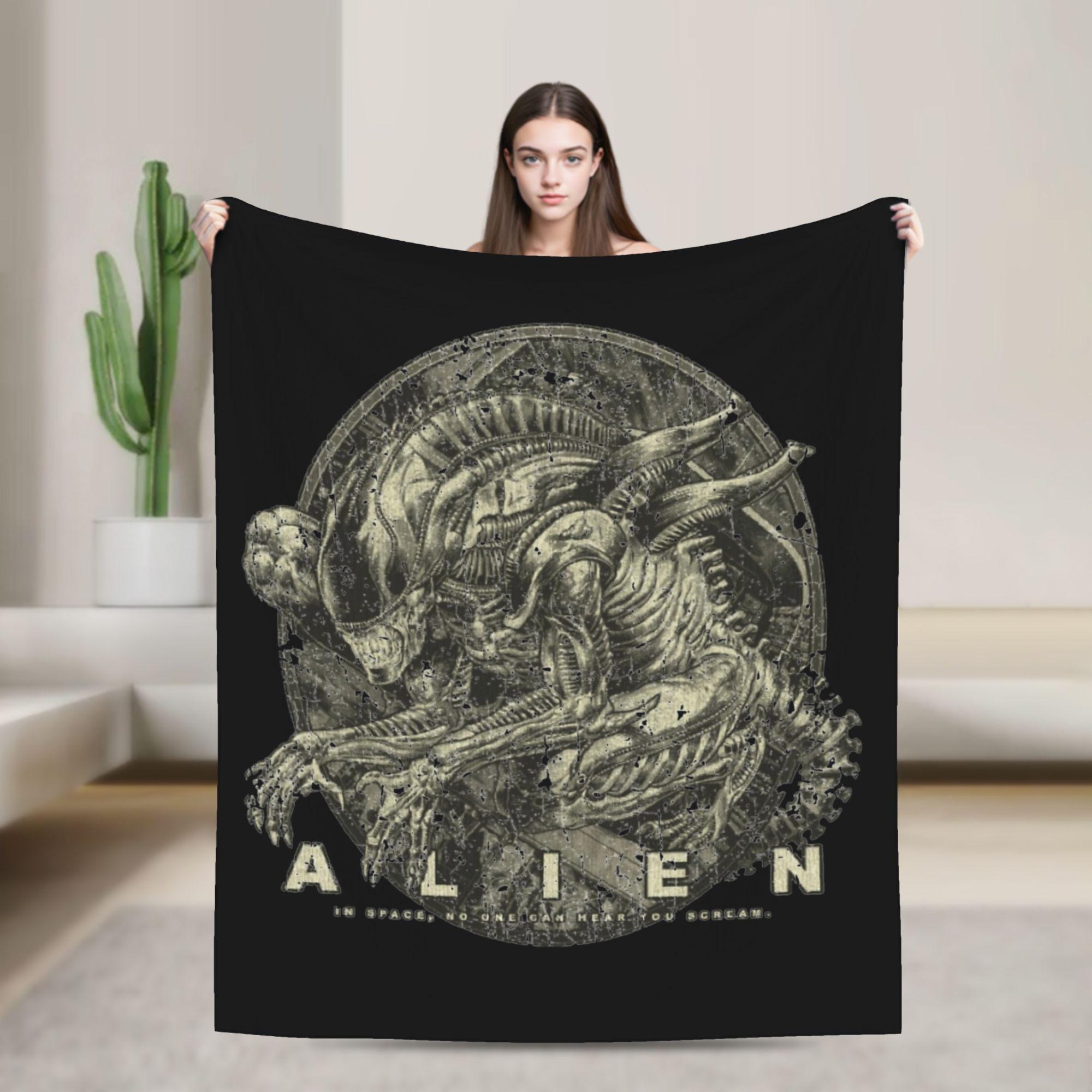 Плед Xenomorph 1979 Alien Movie, бархатный, с принтом, дышащий, теплый, для дивана, для улицы, покрывало 75X95CM