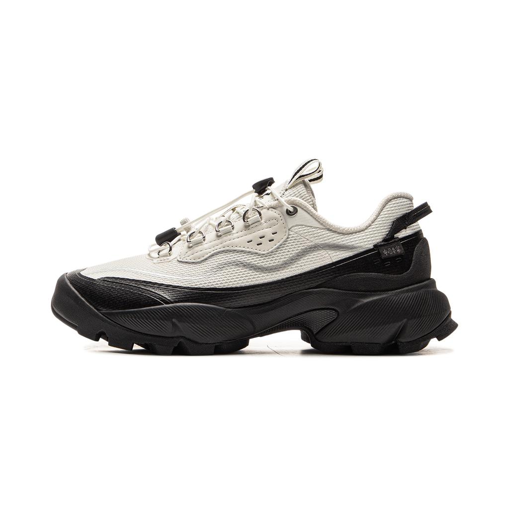 Li Ning Mulan Trend Sports Shock Absorption Rebound Wear Resistant Low Top Casual Shoes Women Casual Shoes White Black AZGV066-1