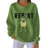 Women's Loose Comfortable Casual And Fashionable Round Neck Pattern Long Sleeved Sweatshirt