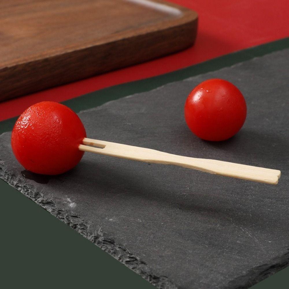 200 Stück Mini Größe Einweg Obstgabel Herzförmige Spitze Obstspieße Sushi Sticks Geburtstag