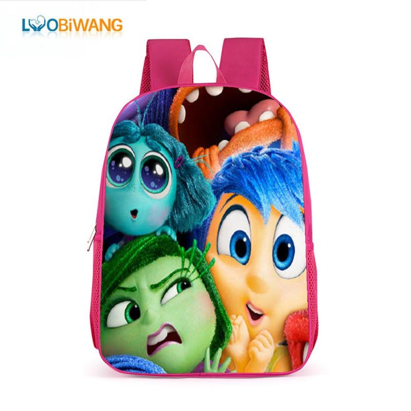 Inside Out 2 Kids School Backpack 17 Inch Oxford Fabric Bag Girls Boys Lightweight Anti-Theft Comfortable Student
