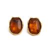 SHIXIN 2026 Irregular Resin Stainless Steel Earring 18K Gold Plated Texture Statement Stud Ear Women Everyday Party Wear Jewelry