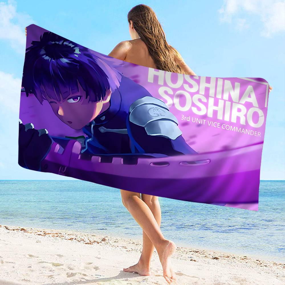 Kaiju No. 8 Soshiro Hoshina Anime Microfiber Beach Towel Absorbent Quick Dry Soft Yoga Swimming Resort Mountain Climbing Towel