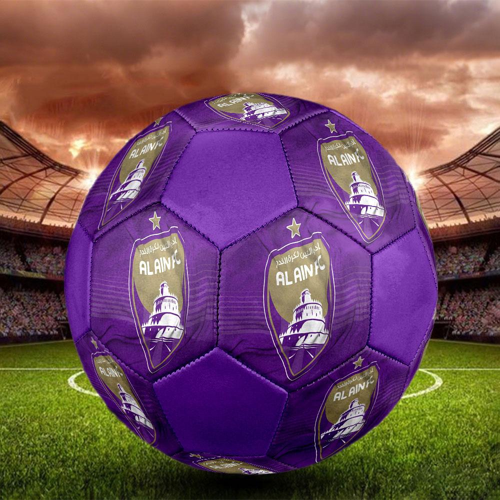 Al Ain FC Size 5 Soccer Ball, Machine-Stitched PVC, Durable & High Bounce, All Ages Fit, fan merchandise, matches & outdoor use.