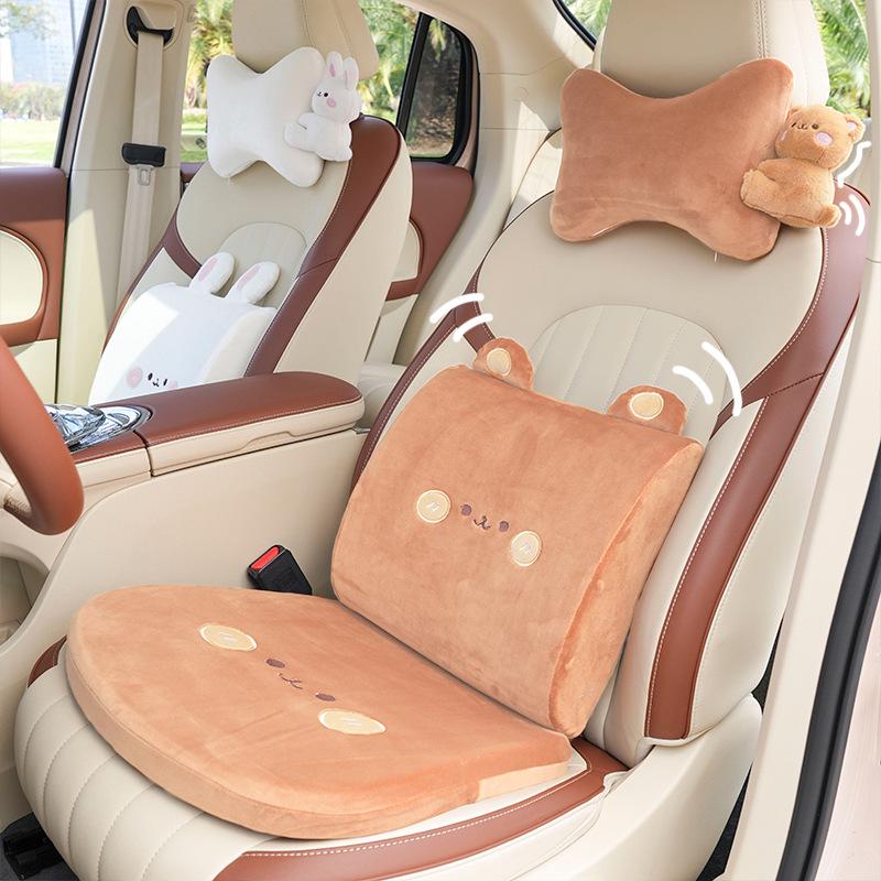 Four Seasons Universal Cartoon Bear Car Seat Cushion - Memory Foam Comfort