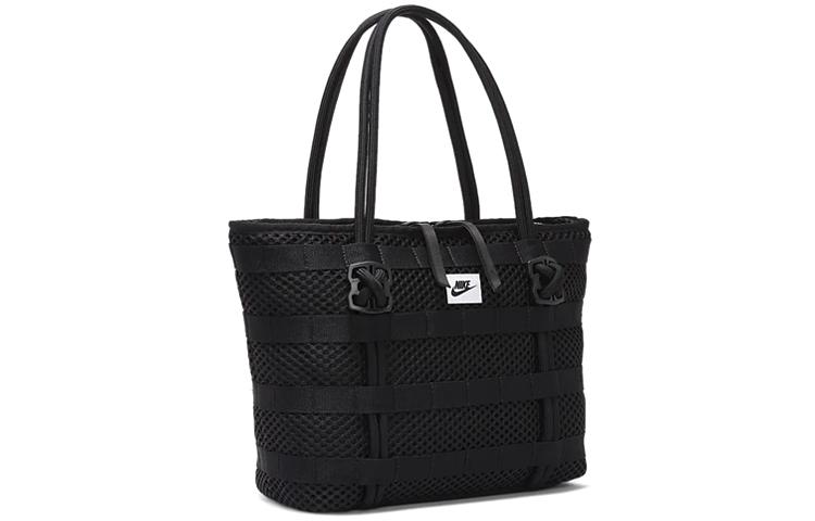 Nike Air Tote Bag Large Capacity Polyester Tote Bag, Shopping Bag, Shoulder Bag, Handbag Unisex Pure Black CU2607-010