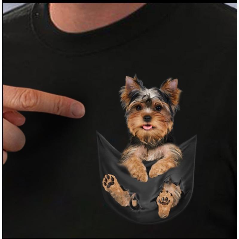 

Летние футболки с короткими рукавами и круглым вырезом из чистого хлопка с принтом 2D Earth Dog, черные, мужские L