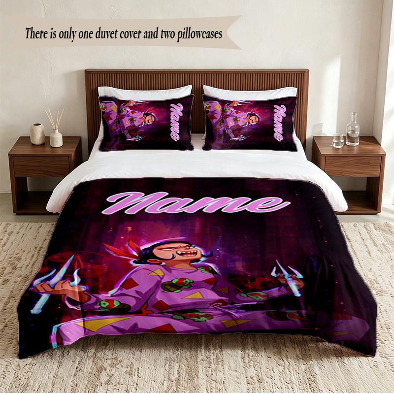 Zoey Personalized Custom Name 3‑Piece Bedding Set Soft Duvet Cover Set For Bedroom Home Decor