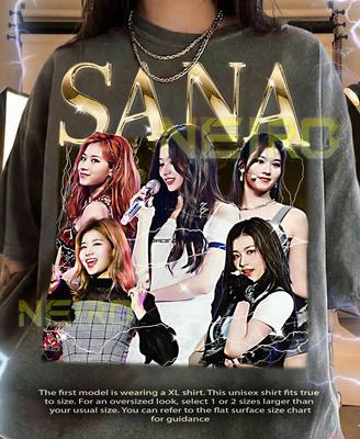 90s Vintage Retro Bootleg Sana Shirt, K,Pop Girl Group Star Graphic Tee, Music Artist Fan Apparel