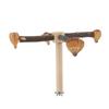 Rotating Parrot Perch Toy Interactive Training Wooden Bird Stand Exercise Toy with Chew Toy for Bird