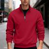 Autumn/Winter New Arrival Men's Fleece Sweatshirt Oversized Fit, Heavyweight Stand Collar Zip-Up Hooded Sweatshirt