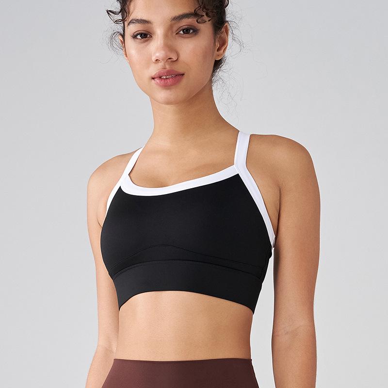 

Женский ударопрочный спортивный бюстгальтер высокой интенсивности - Сборный цельнокроеный чашка, жилет для йоги XL