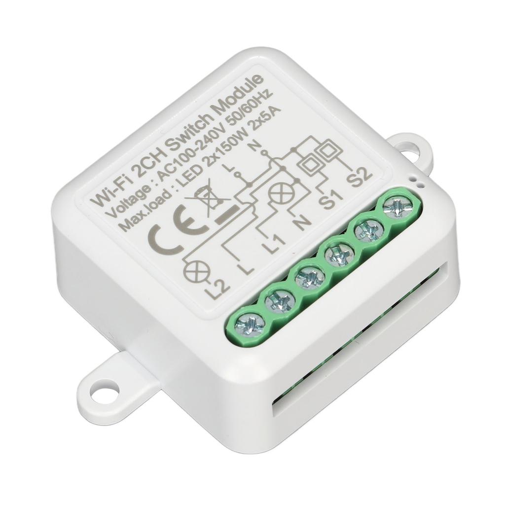 Wifi APP Remote Control Switch Relay Module WiFi 2CH Light Switch Module for Tuya AC 100?240V