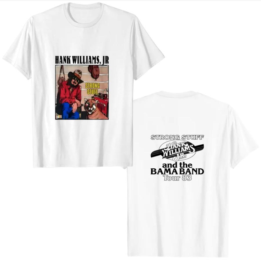 

1983 Hank Williams Jr amp The Bama Band Shirt Strong Stuff Tour Heavyweight Men Unisex T-Shirt M