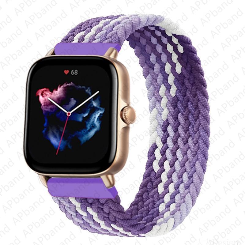 

Нейлоновый плетеный эластичный ремешок 20/22 мм для часов Amazfit Gtr Bip Samsung Galaxy Watch 4 Classic 3 Gear S3 Sport Active 2, ремешок для Huawei 3 GT GT2 2E Pro 20mmM