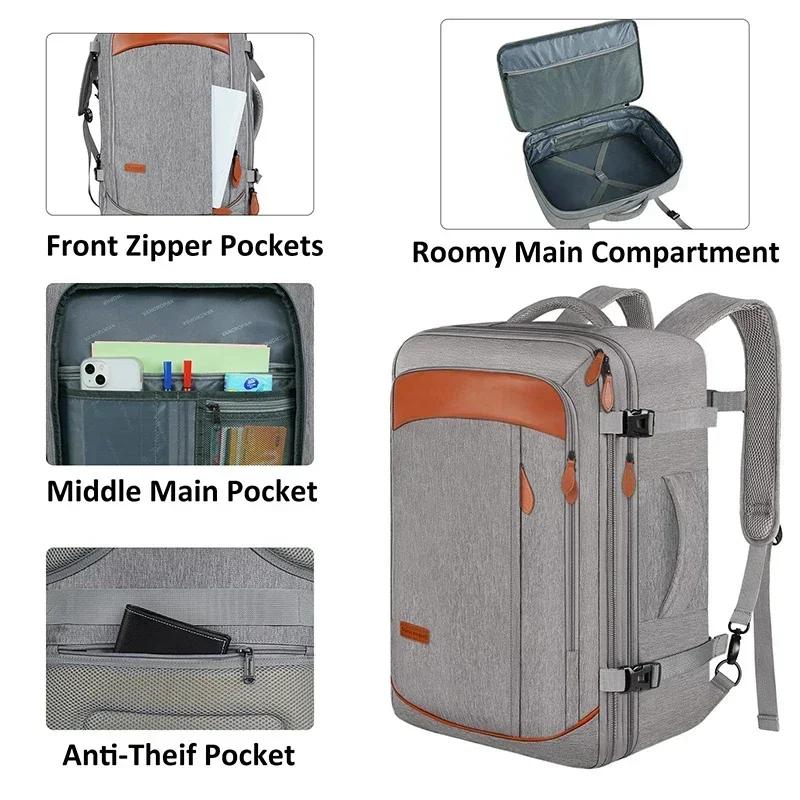 Large Capacity Travel Expandable Large Suitcase Backpacks With 4 Packing Cubes Water Resistant Luggage Daypack Backpack