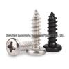Cross Pan Head BA2.3 M2.6 M3 Self-Tapping Screws, Nickel-Plated Carbon Steel, Black Pointed Tail, Sizes 5/6/8/10.