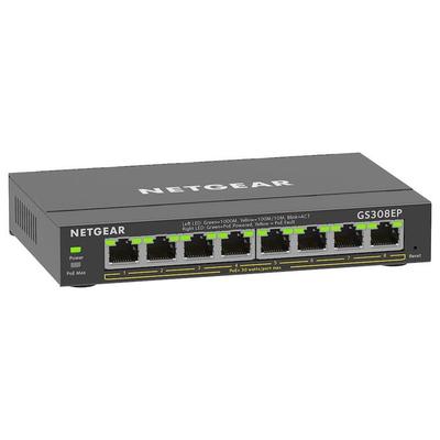 8-Port PoE Ethernet Switch - NETGEAR - GS308EP - Smart Manageable - Silent - 62 W