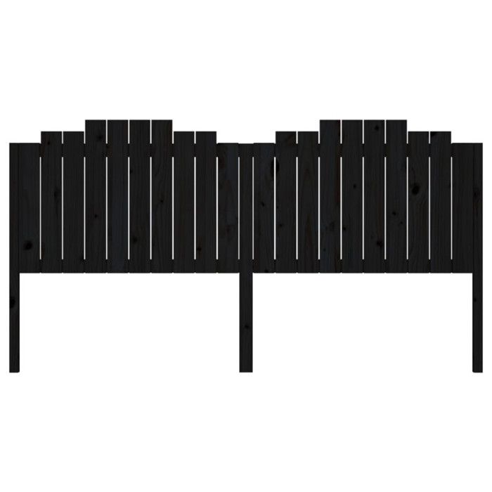 VidaXL Tête de lit Noir 206x4x110 cm Bois massif de pin 818494
