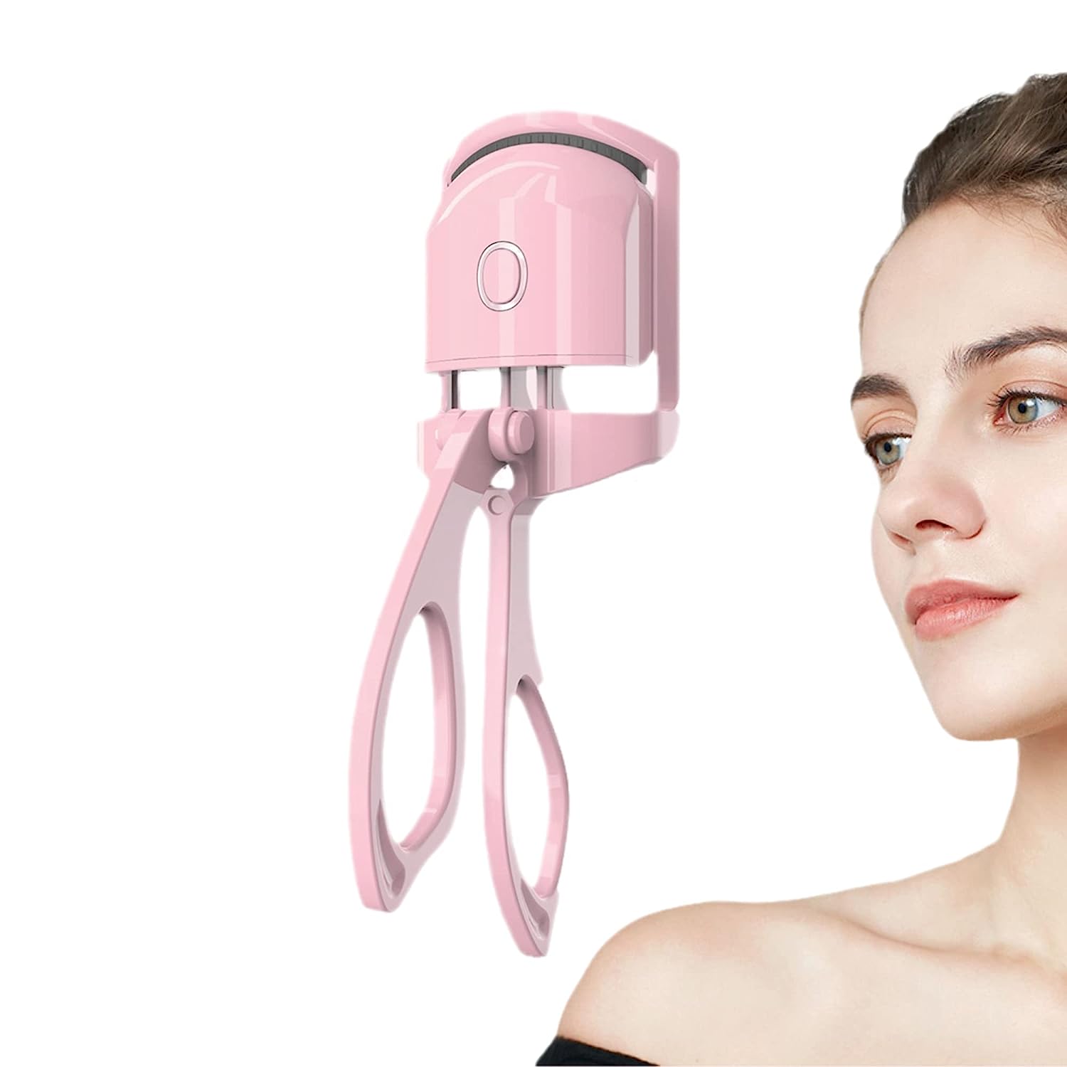 

Перезаряжаемые электрические щипцы для завивки ресниц, ручные щипцы для завивки ресниц с подогревом, 2 режима нагрева с сенсорной нагревательной силиконовой подушечкой, быстрая естественная завивка ресниц розовый