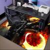 Ghost-Rider On Fire Floor Mat for Living Room, Game Rooms, Office, Bedroom, Office Floor Mat Playful Design, Christmas Fan Gifts