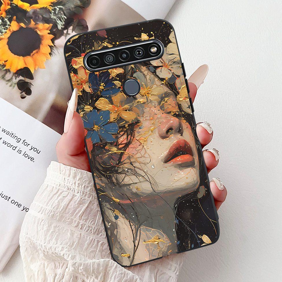 2020 For LG K41S LM-K410 Cover For LG K51S Case LM-K510 Luxury Butterfly Love Cute Cat Cool Handsome Lion Painted Black Silicone