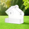 Clear Window Bird Feeders Plastic with Suction Cups Windowsill Birdfeeders Food Dispenser Large Capacity Window Bird House