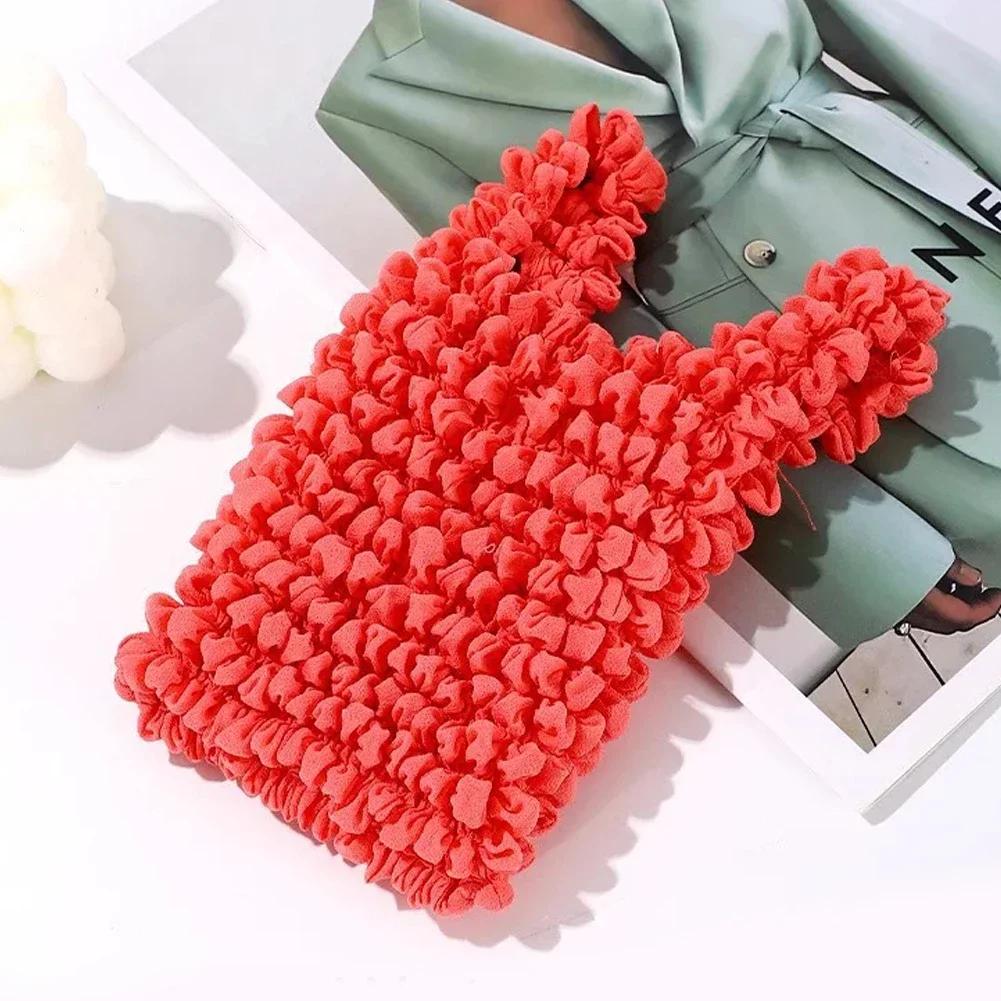 1PC Mini Large Capacity Shopping Bag Flexible Stretch Foldable Pleated Storage Bag Magic Expansion Bubble Elastic Paddy Bag