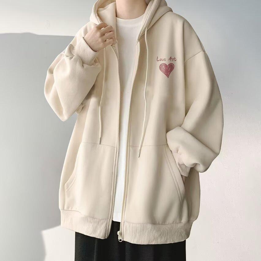 American Trendy Brand Men's Jacket Spring and Autumn 2026 New Sports Hooded Cardigan Sweater Boys Clothes Jacket