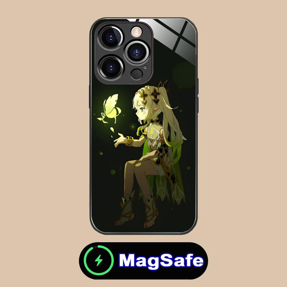 

Genshin Impact Nahida Phone Case for iPhone 16 15 14 13 12 11 Pro Max Plus Mini MagSafe Glass Colour Printing Pretty Smartphone iPhone 11 Pro Max