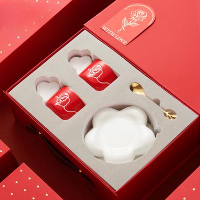 Langsam Treffen Hochwertige Kaffeetasse Kreatives Geschenkset Yunduo Keramik-Wasserbecher Hochzeits-Feiertags-Souvenir