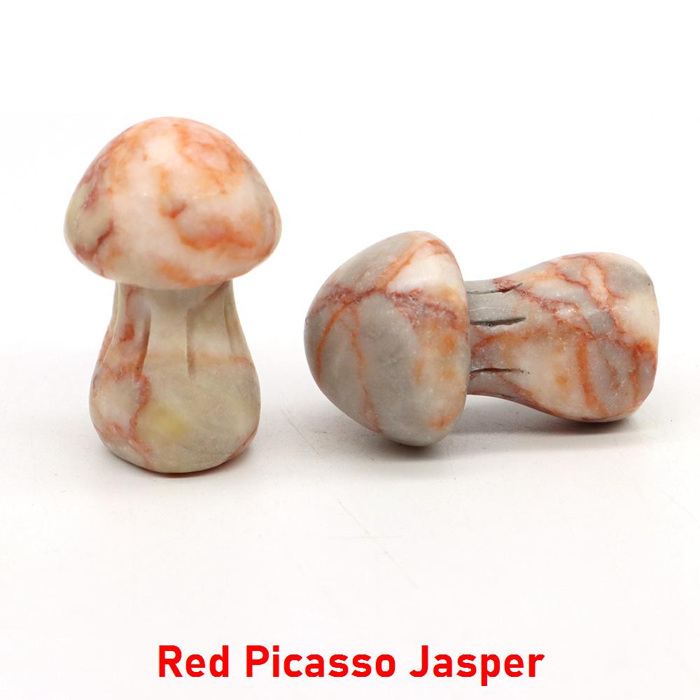 1.5" Natural Crystal Mushroom Gem Quartz Mushroom Mineral Healing Reiki Home Decoration Diy Crafts Gift Aquarium Stone