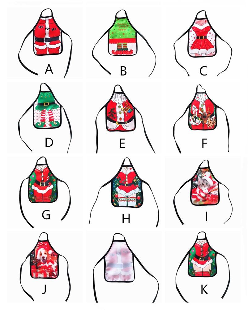 Vánoční dekorace Mini vánoční zástěra Sada na láhev vína 11 stylů Bar KTV Sada na láhev